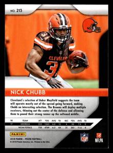 2018 Prizm Nick Chubb Rookie #213