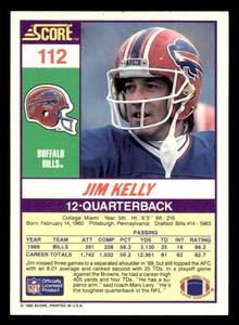 1990 Score Jim Kelly Autograph Card #112