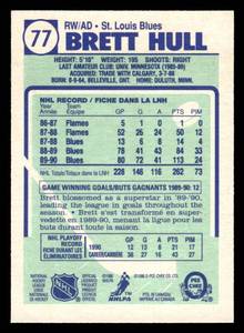 1990 O-PEE-CHEE Brett Hull Autograph Card #77