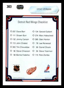 1990 Upper Deck Steve Yzerman Autograph Card #303