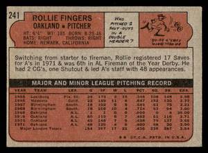 1972 Topps Rollie Fingers Autograph #241