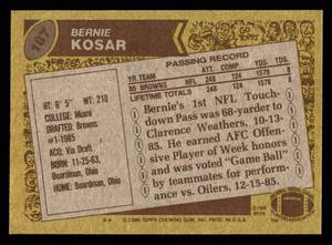 1986 Topps Bernie Kosar Rookie #187