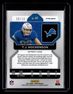 2021 Prizm Gold T.J. Hockenson #147 Serial #0810