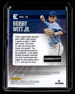 2022 Essentials Red Bobby Witt Jr. Rookie Serial #119199