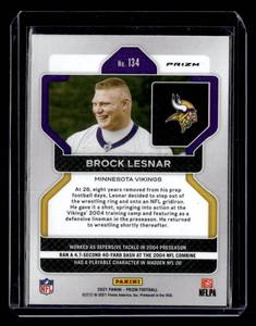 2021 Prizm Red White & Blue Brock Lesnar Rookie #134