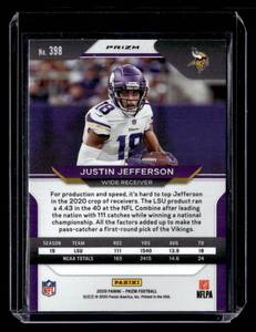 2020 Prizm Red White & Blue Justin Jefferson Rookie #398