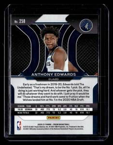 2020 Prizm Anthony Edwards Rookie #258