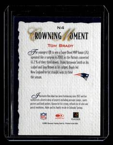 2002 Gridiron Kings Tom Brady #N4 1st Gridiron Kings Card