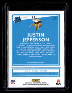 2020 Optic Pink Prizm Justin Jefferson Rookie #163