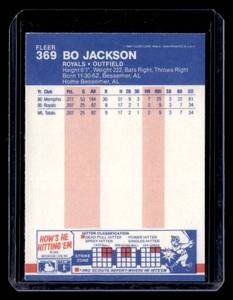 1987 Fleer Bo Jackson Rookie #369