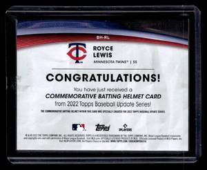 2022 Topps Update Blue Royce Lewis Rookie Batting Helmet Card #BH-RL