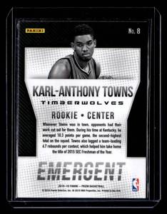 2015 Prizm Emergent Karl-Anthony Towns Rookie #8