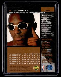 1996 Upper Deck Kobe Bryant Rookie #58