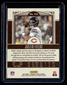 2021 Panini Legacy Justin Fields Rookie #216