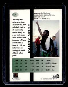 1998 Press Pass Blue Randy Moss Rookie #5