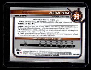2022 Bowman Chrome Jeremy Pena Rookie #35