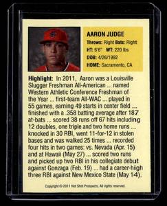 2011 Hot Shot Prospects Aaron Judge Rookie