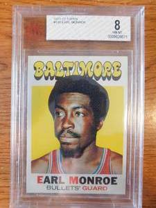 BGS 8 1971 Topps Earl Monroe #130