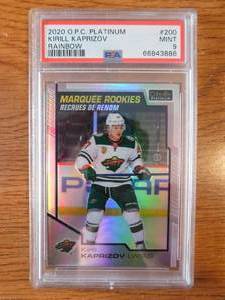 PSA 9 2020 O.P.C. Platinum Kirill Kaprizov Rookie #200