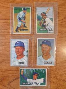 (5) 1951 Bowman Baseball Cards WOW