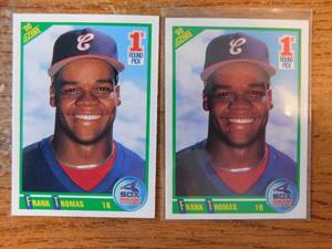 (2) 1990 Score Frank Thomas Rookies #663