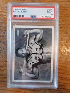 PSA 9 1990 Score Black & White Bo Jackson #697 Iconic Card