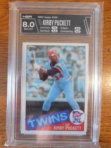 HGA 8 1985 Topps Kirby Puckett Rookie #536