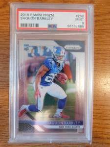 PSA 9 2018 Panini Prizm Saquon Barkley Rookie #202