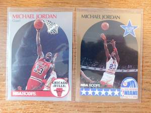 (2) 1990 NBA Hoops Michael Jordan #65 & #5