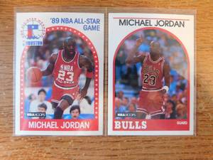 (2) 1989 Hoops Michael Jordan #200 & #21