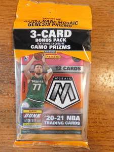 2020 Mosaic Basketball Hanger Pack With 3 Card Bonus Camo Prizm Pack