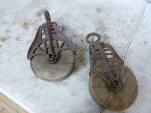 2 Vintage Pulleys