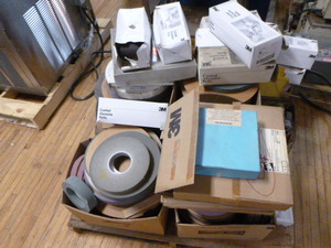 Pallet of Grinding Wheels and Belts