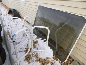 Glass Top Patio Table