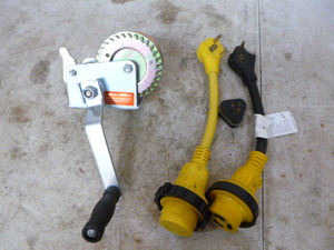 2 RV Adapters and Hand Winch