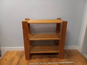 3 SHELF PINE STORAGE UNIT