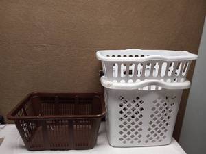 (3) LAUNDRY BASKETS