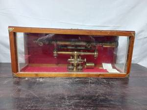lot 1 image: Antique Brass W&L E. Gurley Surveyors Transit Level