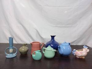 lot 62 image: Collection of Pastel Colored Ceramics