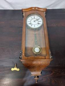 lot 76 image: Old Wall Clock