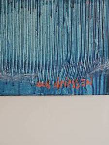 lot 2 image: Abstract Original Art on Canvas by Mpls Artist Pete Driessen