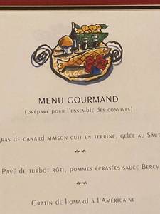 lot 112 image: Framed Menu from Chef Paul Bocuse