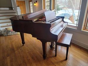 lot 1 image: Cristofori Polished Mahogany Baby Grand Piano G137840