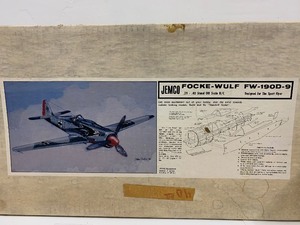lot 16 image: LARGE Vintage Jemco FOCKE-WULF FW 190D-9 Balsa Wood RC Model Airplane Kit
