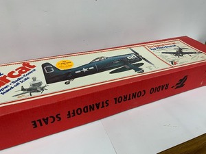 lot 14 image: LARGE Vintage Top Flite F8F-2 BEARCAT Balsa Wood RC Model Airplane Kit