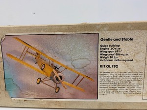 lot 2 image: LARGE Vintage Orline Semi-Big Fun Scale SOPWITH PUP Gentle and Stable RC Model Airplane Kit 