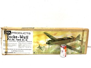 lot 6 image: LARGE Vintage Pica Products FOCKE-WULF FW 190D-9 Balsa RC Model Airplane Kit