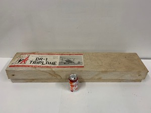 lot 33 image: LARGE Vintage VK Baron Von Richthofens DR-1 TRIPLANE Balsa Wood RC Model Airplane Kit