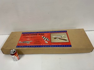 lot 35 image: LARGE Vintage Sig Craftmans MUSTANG 450 Balsa Wood RC Model Airplane Kit