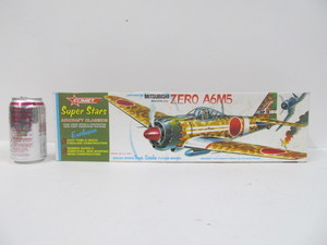 lot 48 image: Vintage Comet Super Stars Exclusive MITSUBISHI ZERO A6M5 Balsa Wood Model Kit
